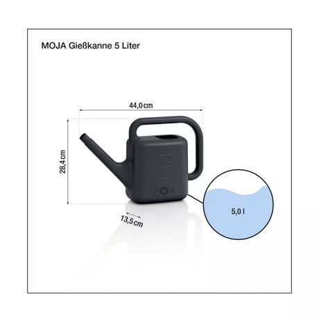 LECHUZA MOJA Ποτιστήρι 44x14x29cm 5lt Πλαστικό Γκρι Γερμανίας