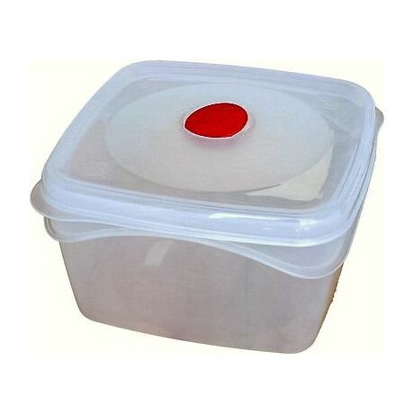 Φαγητοδοχείο Τάπερ Τετράγωνο 2lt με Βαλβίδα BAMA Ιταλίας