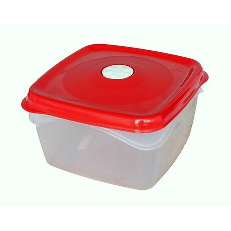 Φαγητοδοχείο Τετράγωνο 1lt κόκκινο