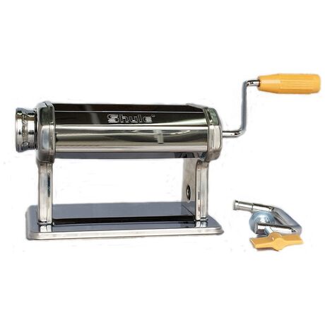 VESTA Μηχανή Φύλλου INOX 21x12.5x13cm Max Πλάτος Ζύμης 14.5cm Βάρος 1.58kgSHULE Μηχανή Φύλλου INOX 21x12.5x13cm Max Πλάτος Ζύμης 14.5cm Βάρος 1.58kg