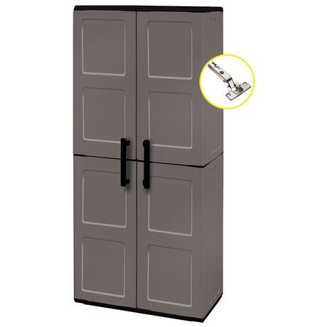 ARTPLAST Ιταλίας Πλαστική Ντουλάπα 68x37x163cm 16kg με Μεταλλικούς STRONG Μεντεσέδες 5 Αποθηκευτικοί Χώροι FREELINE