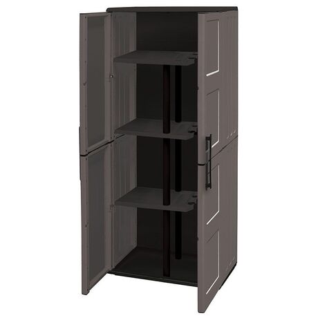 ARTPLAST Ιταλίας Πλαστική Ντουλάπα 68x37x163cm 16kg με Μεταλλικούς STRONG Μεντεσέδες 5 Αποθηκευτικοί Χώροι FREELINE