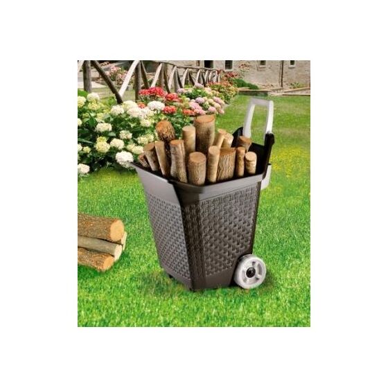 Καρότσι Κήπου Μεταφοράς Πλαστικό 59x50x72cm 3.9kg 76lt Αντοχή 60kg Καφέ BAMA Ιταλίας