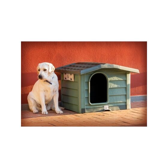 BAMA ITALY Σπίτι Σκύλου 89x75x62cm Medium με Ρυθμιζόμενη Οροφή και Πάτωμα 10kg Πράσινο BUNGALOW