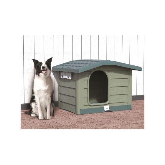 BAMA ITALY Σπίτι Σκύλου 89x75x62cm Medium με Ρυθμιζόμενη Οροφή και Πάτωμα 10kg Πράσινο BUNGALOW