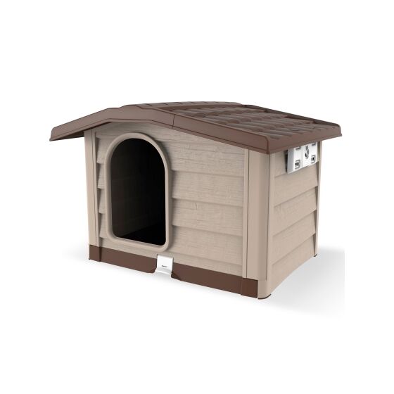BAMA ITALY Σπίτι Σκύλου 89x75x62cm Medium με Ρυθμιζόμενη Οροφή και Πάτωμα 10kg Μπεζ/Καφέ BUNGALOW