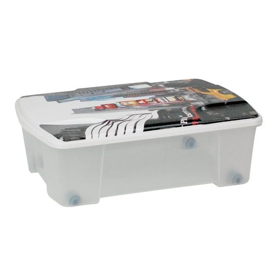 ARTPLAST Ιταλίας Κουτί Αποθήκευσης 56x39x18cm Πλαστικό 35lt Διάφανο Decor New York