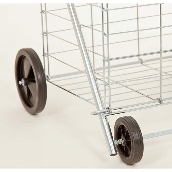 Καρότσι Λαϊκής Μεταλλικό 60lt 54x47x96cm Πτυσσόμενο 4.1kg Αντοχή Bάρους 35kg με 2+2 Ρόδες Μπλε