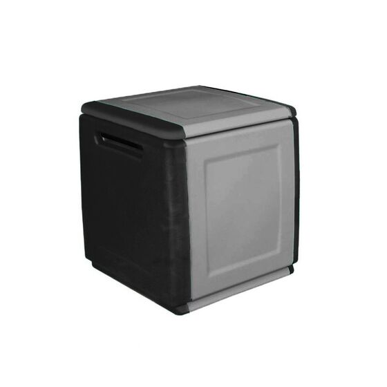 ARTPLAST Ιταλίας Μπαούλο 54x53x57 120lt Αποθήκευσης Πλαστικό MASSIF 7kg Μαύρο/Γκρι CUBE