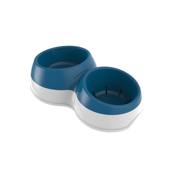 Ταΐστρα Σκύλου-Γάτας 2σε1 44x27x12cm Λευκό-Μπλε BAMA Ιταλίας