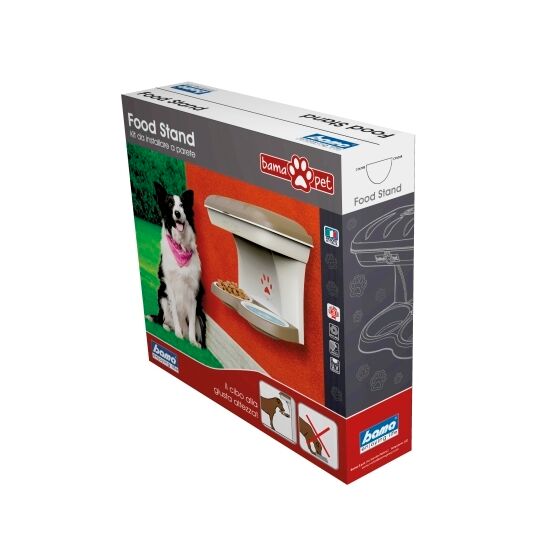 Ταΐστρα-Ποτίστρα Σκύλων 2σε1 48x27x42cm Μπεζ-Καφέ BAMA Ιταλίας