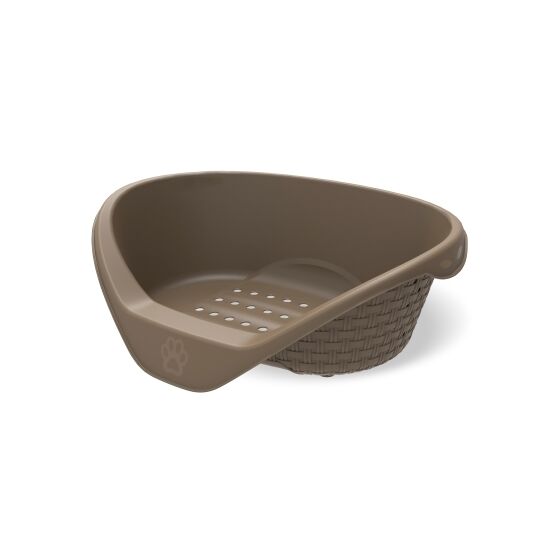 Κρεβάτι Σκύλου-Γάτας 75x55x26cm RATTAN με Σύστημα Αερισμού Καφέ BAMA Ιταλίας