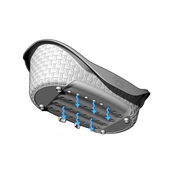 Κρεβάτι Σκύλου-Γάτας 60x44x21cm RATTAN με Σύστημα Αερισμού Καφέ BAMA Ιταλίας