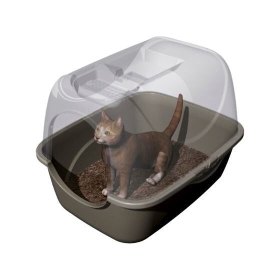 Τουαλέτα Γάτας Κλειστή 41.8x50.5x39.6cm RATTAN με Φίλτρο Ενεργού Άνθρακα Καφέ BAMA Ιταλίας