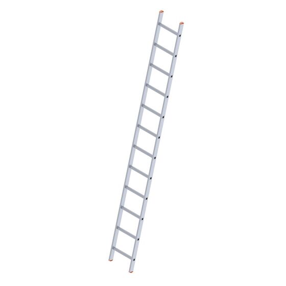 Σκάλα Αλουμινίου 1x12 Σκαλιά Επαγγελματική 328cm Μονή 5.4kg Αντοχή 150kg