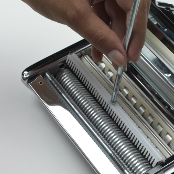 MARCATO Ιταλίας AMPIAMOTOR Μηχανή Φύλλου και Ζυμαρικών με Μοτέρ Ηλεκτρικό 220V 32x20x13cm Επιχρωμιωμένο Ατσάλι MAX Πλάτος Ζύμης 15cm Βάρος 4.2kg