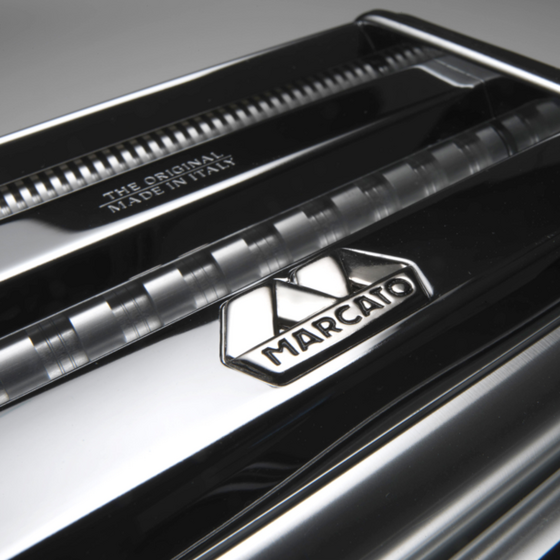 MARCATO Ιταλίας AMPIAMOTOR Μηχανή Φύλλου και Ζυμαρικών με Μοτέρ Ηλεκτρικό 220V 32x20x13cm Επιχρωμιωμένο Ατσάλι MAX Πλάτος Ζύμης 15cm Βάρος 4.2kg