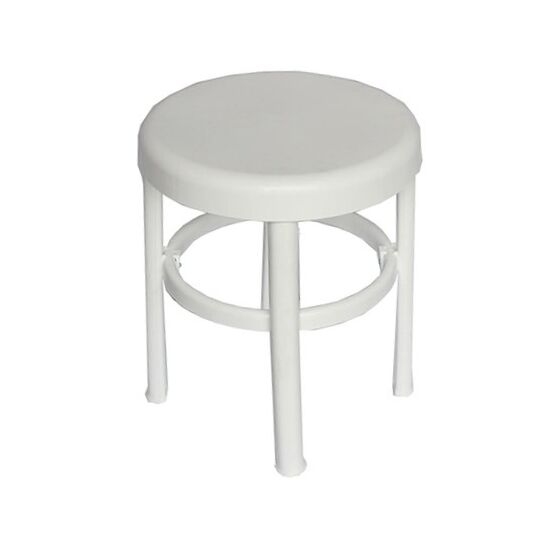 Σκαμπό-Κάθισμα Μπανιου Φ31x38cm Πλαστικό Στρογγυλό Βάρος 1kg Max Αντοχή 100kg Λευκό Ελλάδας
