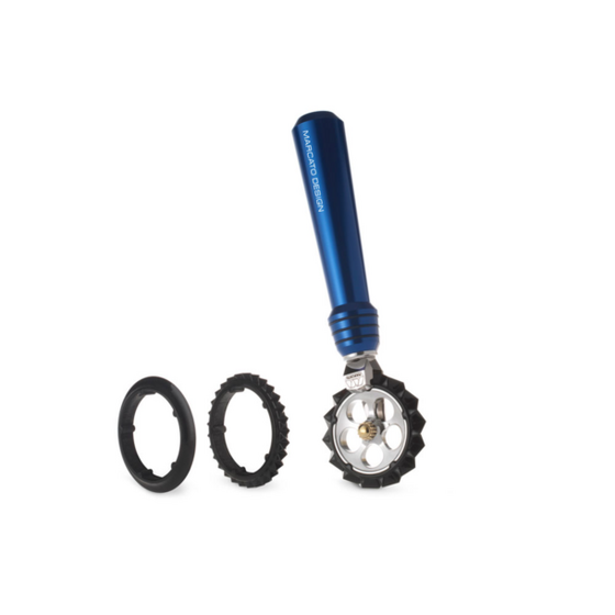 MARCATO Ιταλίας Εξάρτημα Κοπής Ζύμης DESIGN με 3 Ροδέλες για Επιλογή Κοπής Μπλε PASTAWHEEL