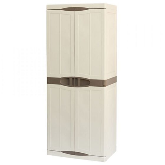 ARTPLAST Ιταλίας Πλαστική Ντουλάπα 22kg 70x46x180cm MASSIF 5 Χώρων 2φυλλη  Evolution Line Μπεζ/Καφέ