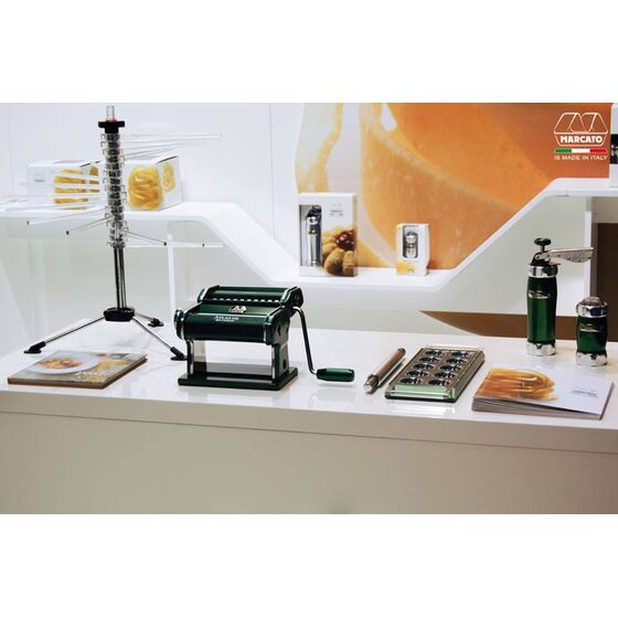 MARCATO Ιταλίας Φόρμα Design 10 θέσεων Πράσινο για Ζυμαρικά Ravioli 34x12.5x2cm και Πλάστης