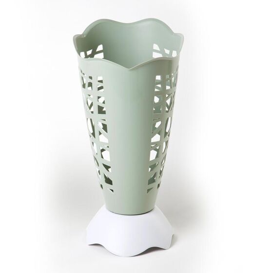 BAMA Ιταλίας Ομπρελοθήκη Πλαστική Ø30x60.5cm με Διάτρητη Επιφάνεια Χακί-Λευκό