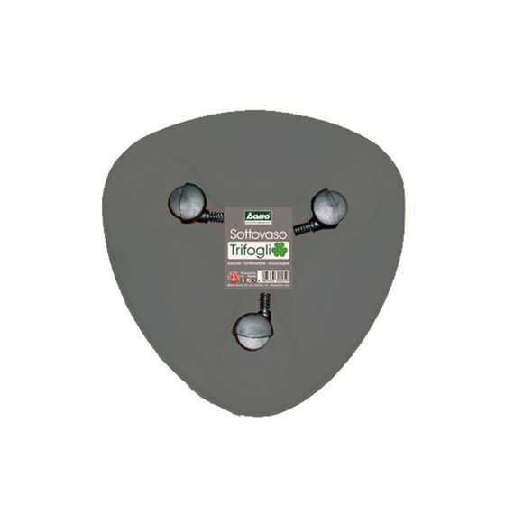 Βάση Γλάστρας Σύνθεσης Τριπλής TRIFOGLIO Ø40X10cm με Ρόδες Πλαστική 0.37kg Γκρι BAMA  Ιταλίας