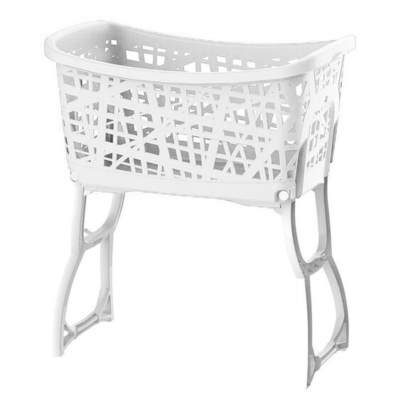 Καλάθι Ρούχων με Πόδια 60.5x39.5x68.5cm 44lt Λευκό BAMA Ιταλίας