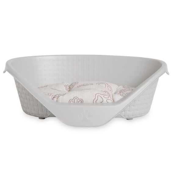 Κρεβάτι Σκύλου-Γάτας 110x77.5x36.5cm RATTAN με Σύστημα Αερισμού Γκρι BAMA Ιταλίας