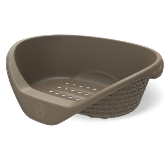 Κρεβάτι Σκύλου-Γάτας 110x77.5x36.5cm RATTAN με Σύστημα Αερισμού Καφέ BAMA Ιταλίας