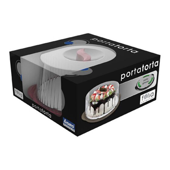 BAMA Ιταλίας Τουρτιέρα Πλαστική 36.5x33x14.8cm με Περιστρεφόμενη Βάση Κίτρινο-Διάφανο