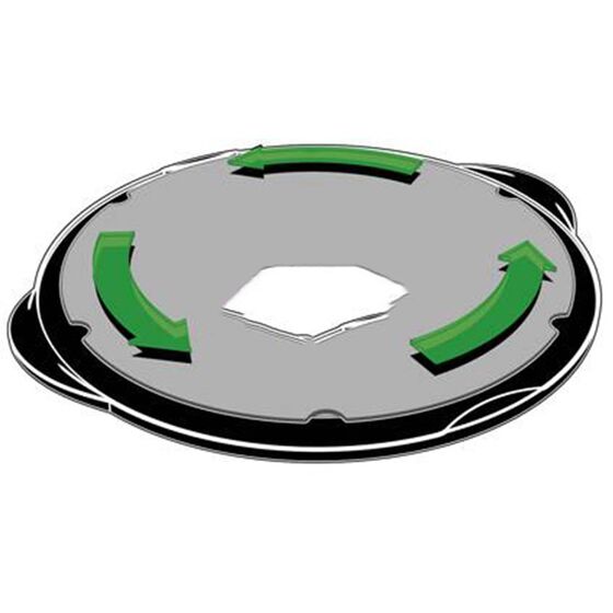 BAMA Ιταλίας Τουρτιέρα Πλαστική 36.5x33x14.8cm με Περιστρεφόμενη Βάση Καφέ-Διάφανο