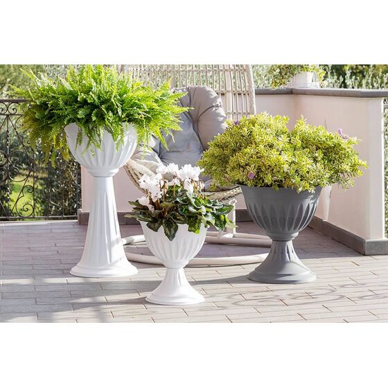 Ανθοστήλη Ø43x74.5cm Πλαστική 20lt Ανθρακί ALBA COLUMN BAMA Ιταλίας