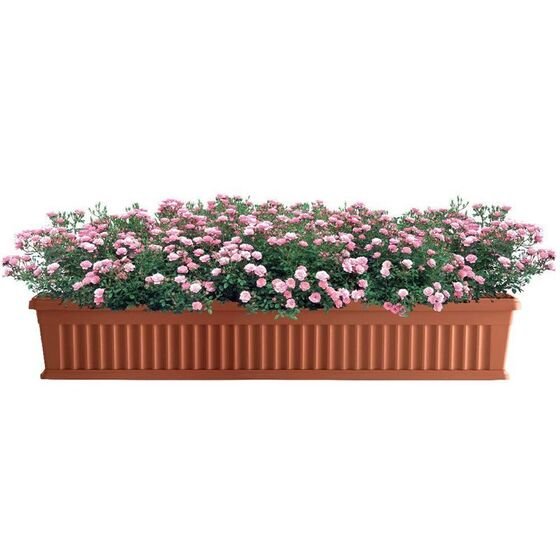 BAMA ITALY Ζαρντινιέρα Κήπου/Μπαλκονιού 60x18.5x16.5cm 12lt με Πιάτο Κεραμιδί