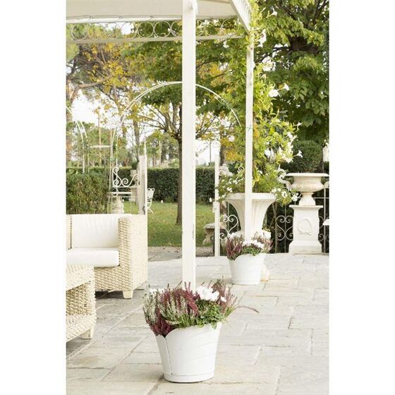 Γλάστρα Κρεμαστή για Κολώνες 35x39x30cm Πλαστική 10lt Λευκή TULIPANO BAMA Ιταλίας