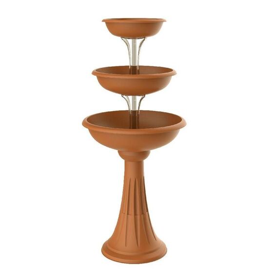 Ανθοστήλη/Γλάστρα Συντριβάνι Ø50x114cm 3 Ορόφων 29.2lt Κεραμιδί BAMA Ιταλίας