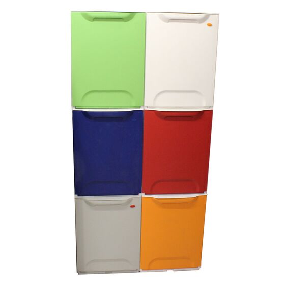 ARTPLAST Ιταλίας Κάδος Ανακύκλωσης Απορριμμάτων Κουζίνας 34x29x47cm 46+20lt Πλαστικός Κόκκινο