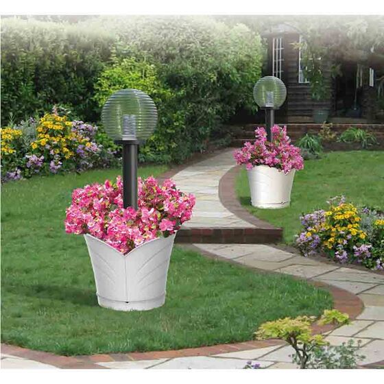 Γλάστρα Κρεμαστή για Κολώνες 35x39x30cm Πλαστική 10lt Λευκή TULIPANO BAMA Ιταλίας