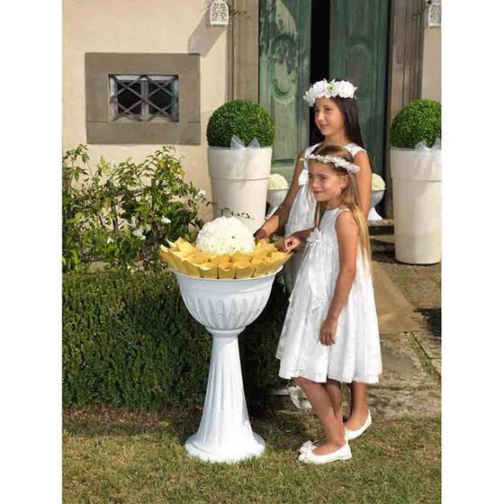 Ανθοστήλη Ø43x74.5cm Πλαστική 20lt Λευκή ALBA COLUMN BAMA Ιταλίας