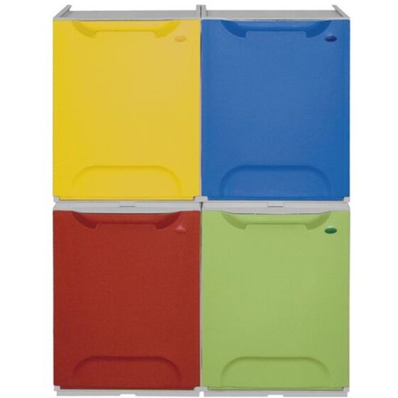 ARTPLAST Ιταλίας Κάδος Ανακύκλωσης Απορριμμάτων Κουζίνας 34x29x47cm 46+20lt Πλαστικός Πορτοκαλί