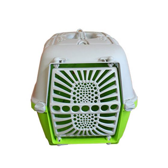 Κλουβί Μεταφοράς Κατοικιδίου 47x29x31cm με Χειρολαβή και Γάντζους για Υποδοχή Ιμάντα Πράσινο-Γκρί ARTPLAST Ιταλίας