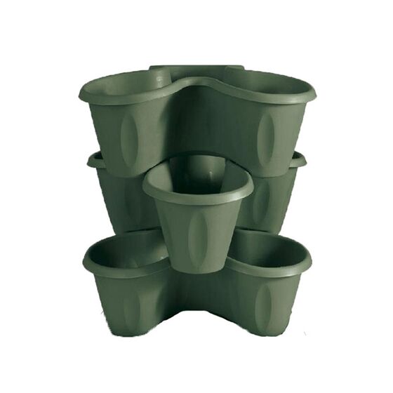 BAMA ITALY Σετ 3 Γλάστρες Σύνθεσης Ø40x16cm 30lt Πλαστική Πράσινη 1.08kg TRIFOGLIO