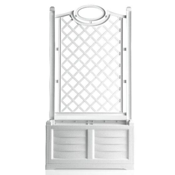 BAMA ITALY Θήκη Ζαρντινιέρας Βαρέως Τύπου 80x43x150cm 120lt με Πέργολα Λευκή