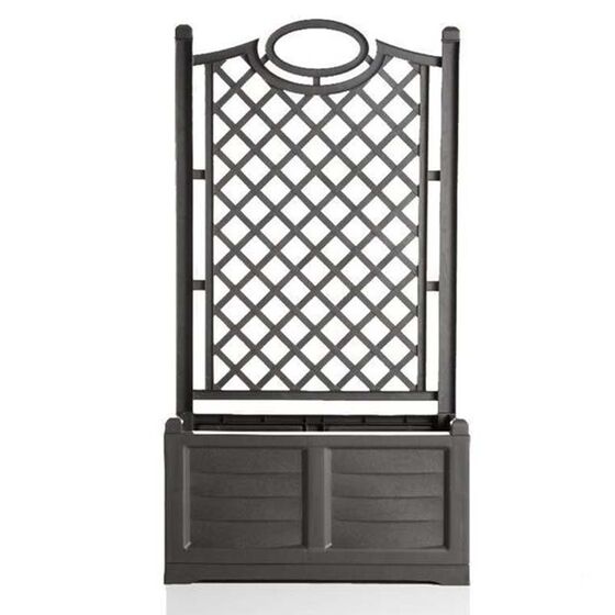 BAMA ITALY Θήκη Ζαρντινιέρας Βαρέως Τύπου 80x43x150cm 120lt με Πέργολα Καφέ Σκούρο