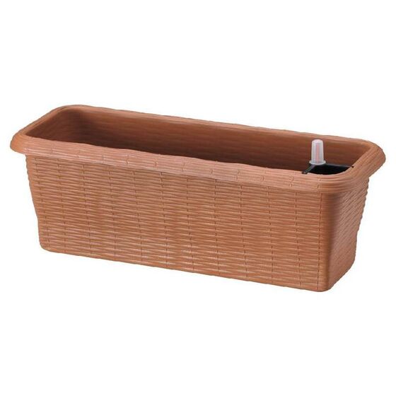 BAMA ITALY Ζαρντινιέρα Αυτοποτιζόμενη Πλαστική Ψάθα Κεραμιδί