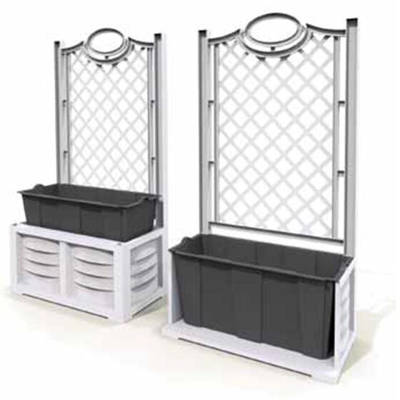 BAMA ITALY Θήκη Ζαρντινιέρας Βαρέως Τύπου 80x43x150cm 120lt με Πέργολα Καφέ Σκούρο