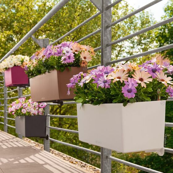 LECHUZA Balconera Color50 Ζαρντινιέρα 50x19x19cm Αυτοποτιζόμενη με Δοχείο Φύτευσης ΛΕΥΚΗ Γερμανίας