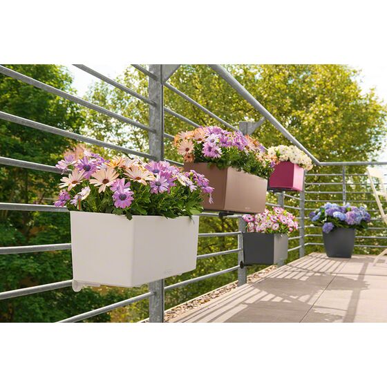 LECHUZA Balconera Color50 Ζαρντινιέρα 50x19x19cm Αυτοποτιζόμενη με Δοχείο Φύτευσης ΛΕΥΚΗ Γερμανίας