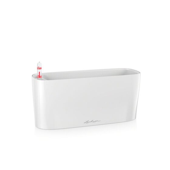 LECHUZA Delta10 Επιτραπέζια Γλάστρα 30x11x13cm Αυτοποτιζόμενη με Δοχείο Φύτευσης ΛΕΥΚΗ Γερμανίας RedDot Award 2009/Designpreis Deutchland 2010