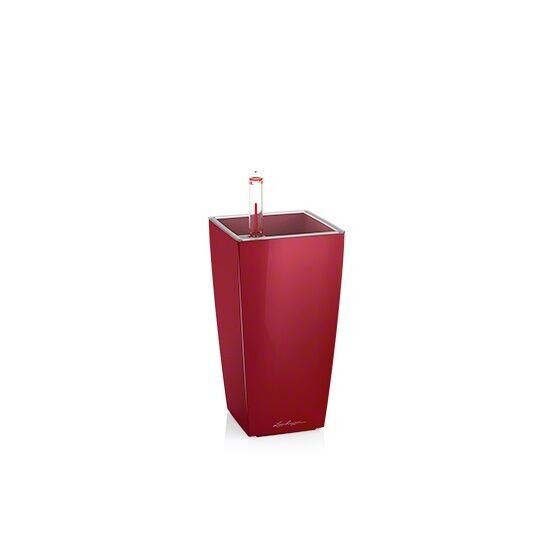 LECHUZA Mini-Cubi Επιτραπέζια Γλάστρα 9.5x9.5x18.5cm Αυτοποτιζόμενη με Δοχείο Φύτευσης ΚΟΚΚΙΝΗ Γερμανίας